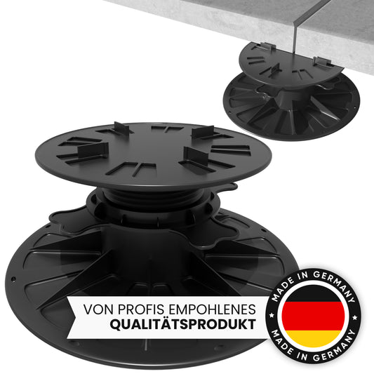 Plattenlager höhenverstellbar - Stelzlager für Terrassenplatten - Stellfüße aus Kunststoff für Platten, Fliesen, Steinplatten & Terrasse - Terrassenlager verstellbar